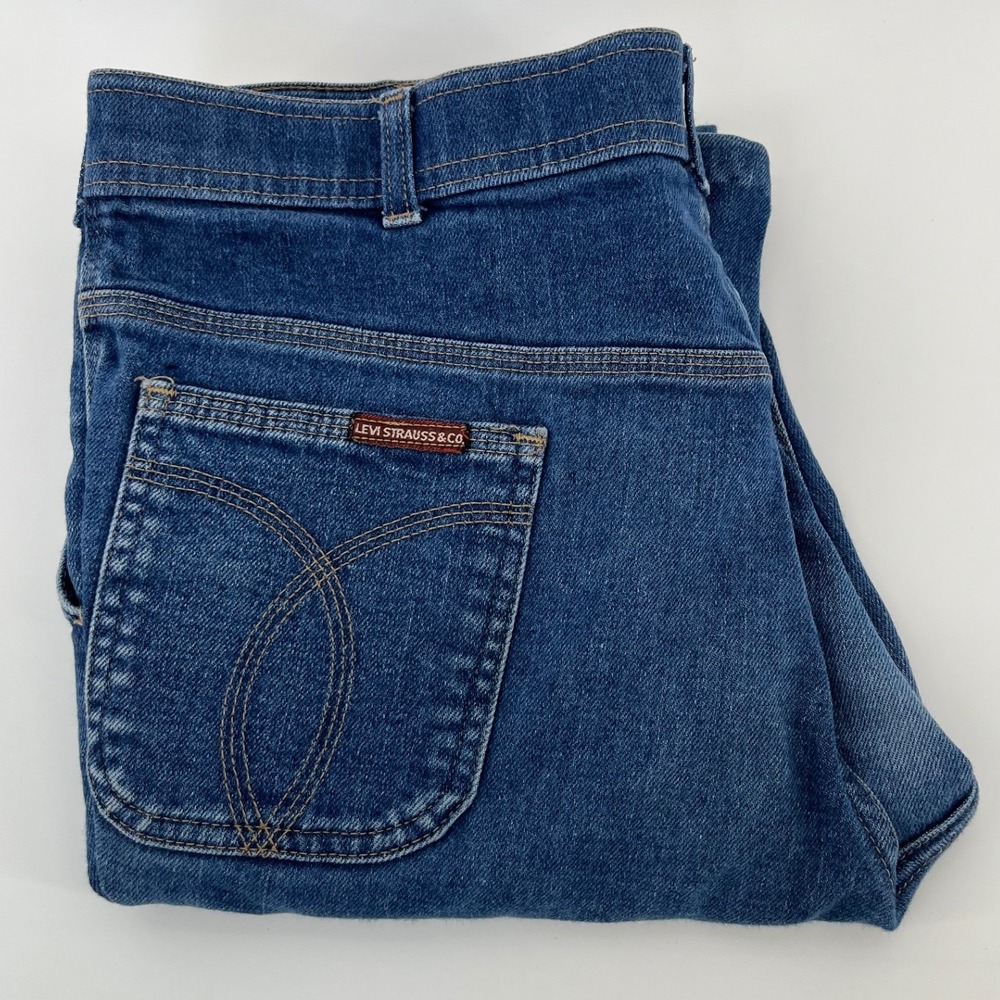 Levi Strauss Action Casuals Jeans Mens 36x28 Blue Denim Straight Leg Vintage